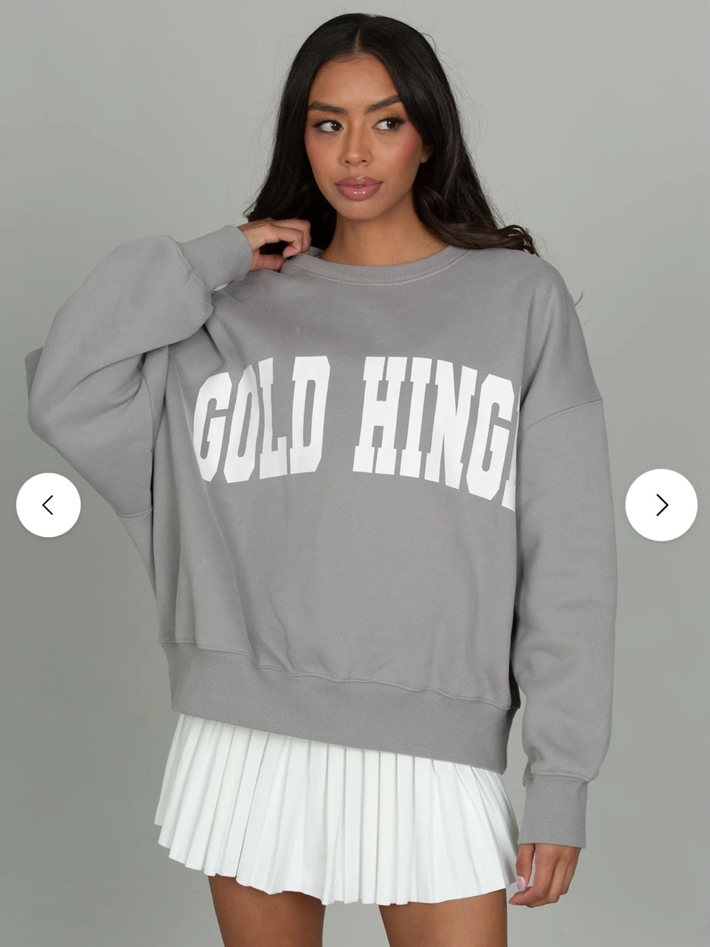 Gold Hinge LIGHT GREY GH WIDE ARM SWEATSHIRT - Picture 2 of 14